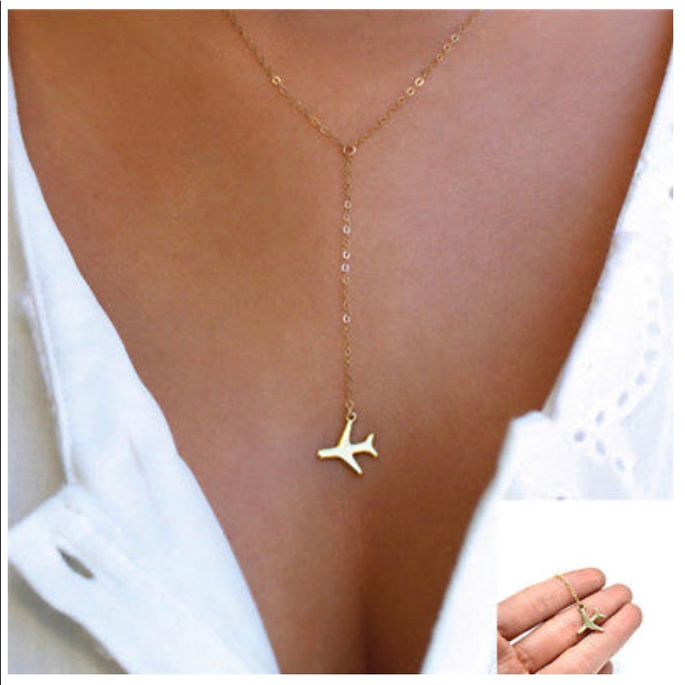✈️ Petite Airplane Silver Necklace